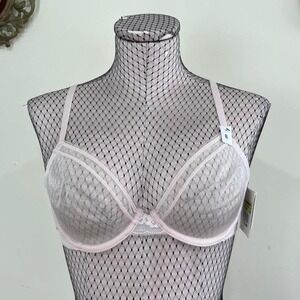 vintage Calvin Klein Light Pink Lace Underwire Bra – Size 36B